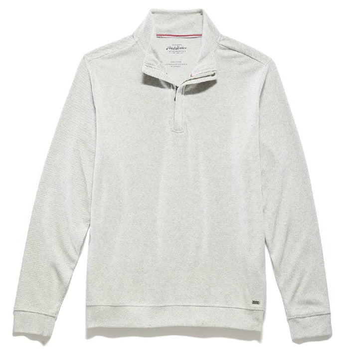 Flag & Anthem Men's 1/4 Zip Hero Solid Twill Mock Neck Pullover - Grey MEN - Clothing - Pullovers & Hoodies Flag And Anthem