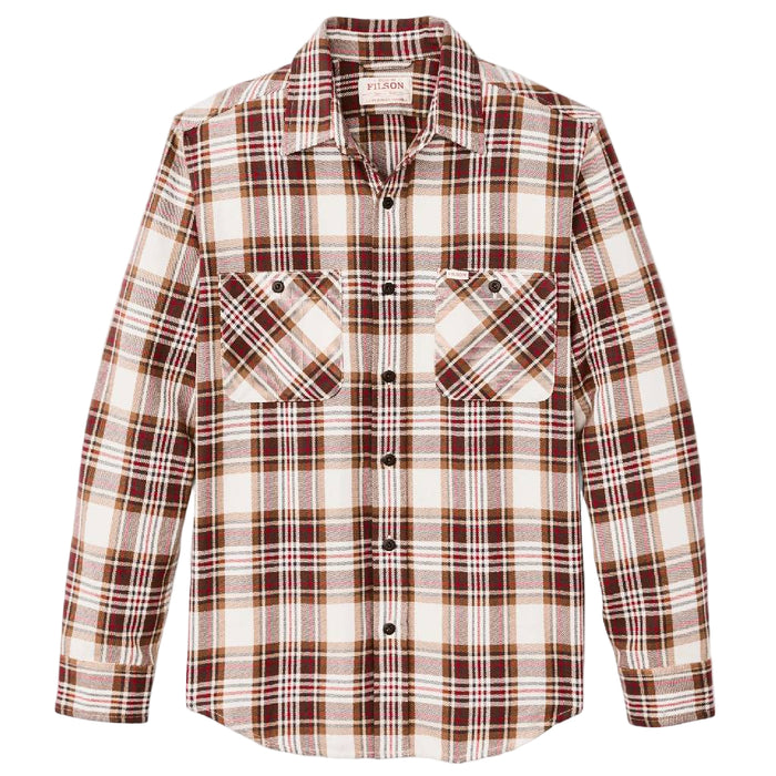 Filson The Rangeland Flannel Shirt - Red/Brown/Cream Plaid