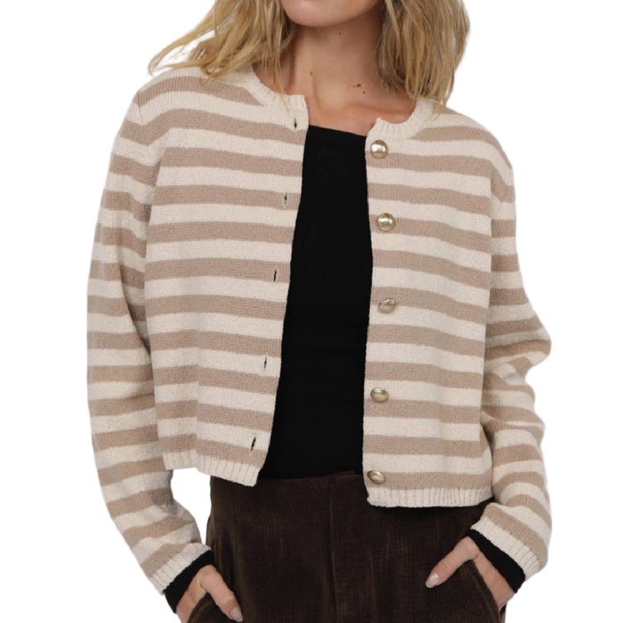 Sage The Label Daphne Stripe Cardigan WOMEN - Clothing - Sweaters & Cardigans Sage The Label