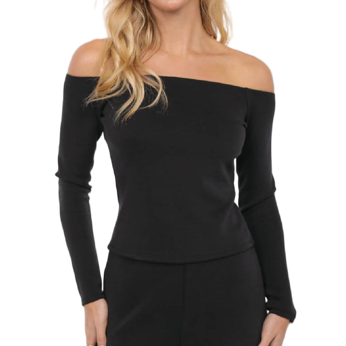 Sadie & Sage Hustle Off Shoulder Top WOMEN - Clothing - Tops - Long Sleeved Sadie & Sage