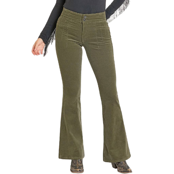 Rock & Roll Denim Women's Jade Corduroy Button Flare Pant WOMEN - Clothing - Jeans Panhandle