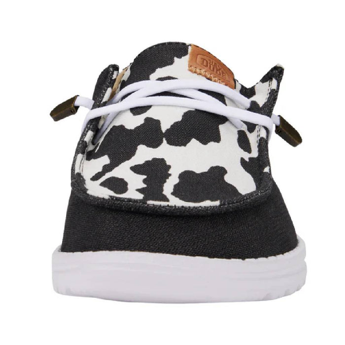 Hey Dude Wendy Black Animal - Black Cow WOMEN - Footwear - Casuals Hey Dude
