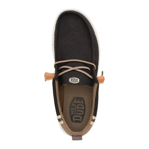 Hey Dude Wally Craft Linen - Black/Walnut MEN - Footwear - Casual Shoes Hey Dude