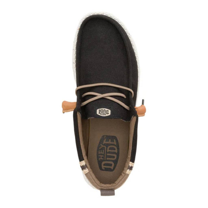 Hey Dude Wally Craft Linen - Black/Walnut MEN - Footwear - Casual Shoes Hey Dude