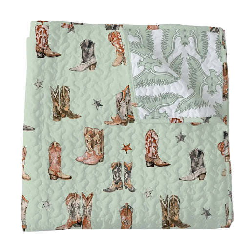 Thunderbird Boots Sage Baby Blanket KIDS - Baby - Baby Accessories Ida Mae Home