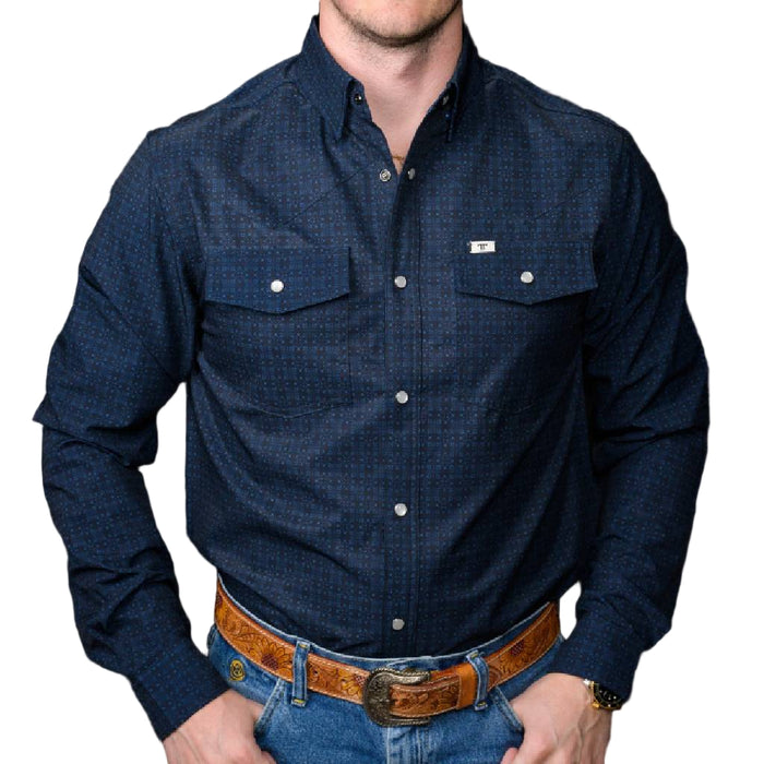 Ferrell Brand The Collin In Black Snap Shirt MEN - Clothing - Shirts - Long Sleeve Ferrell Brand
