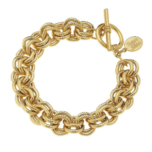 Double Link Gold Chain Bracelet WOMEN - Accessories - Jewelry - Bracelets Susan Shaw