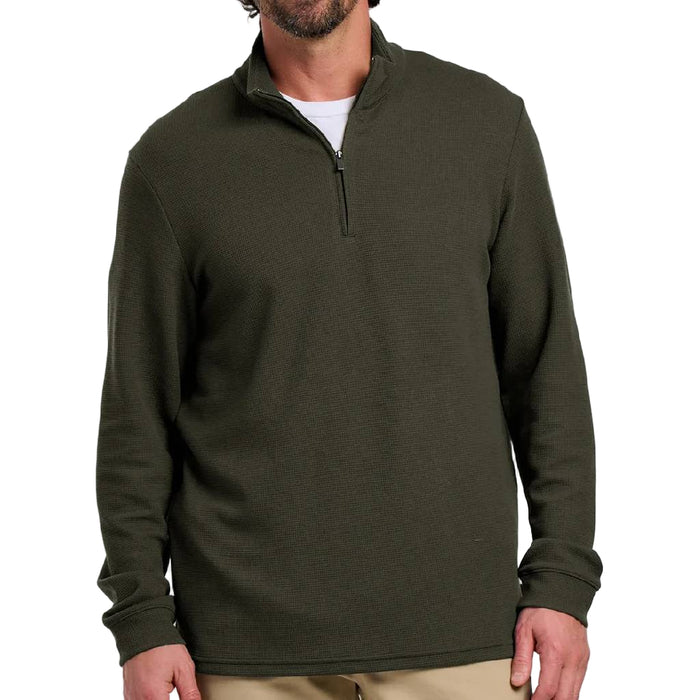 Free Fly Men's Waffle 1/4 Zip Pullover - Dark Forest MEN - Clothing - Pullovers & Hoodies Free Fly Apparel