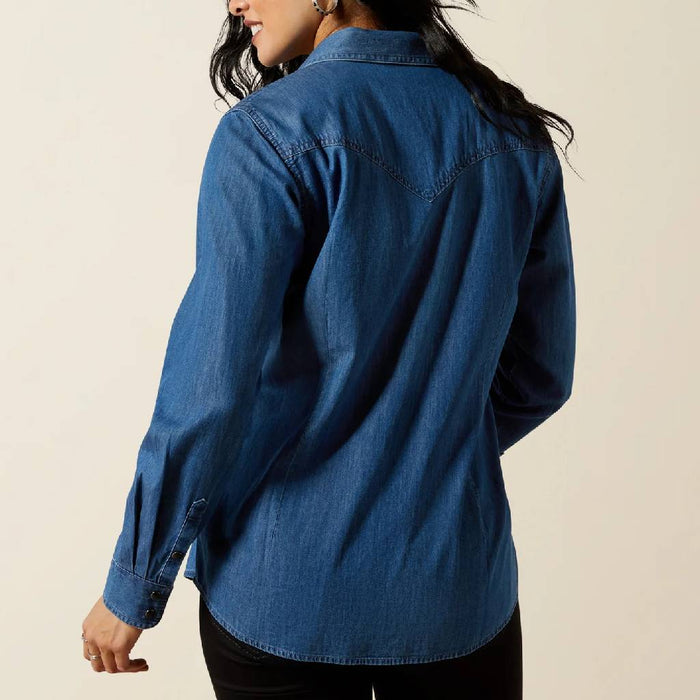 Ariat Women's True Blue Pearl Snap Shirt WOMEN - Clothing - Tops - Long Sleeved Ariat Clothing