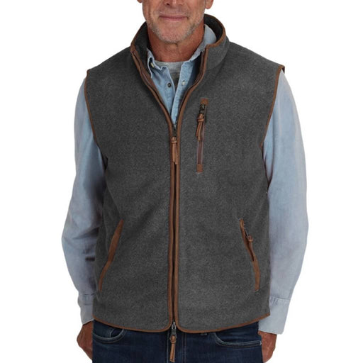 True Grit Herringbone Fleece Zip Vest MEN - Clothing - Outerwear - Vests TRUE GRIT