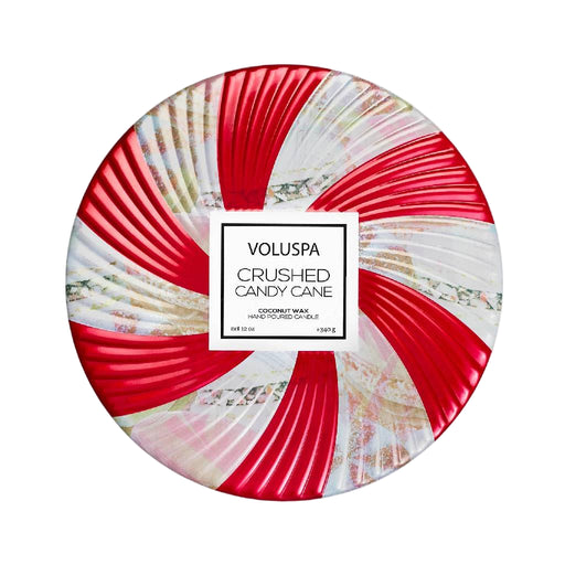 Voluspa Crushed Candy Cane 3 Wick Tin Candle HOME & GIFTS - Home Decor - Candles + Diffusers Voluspa