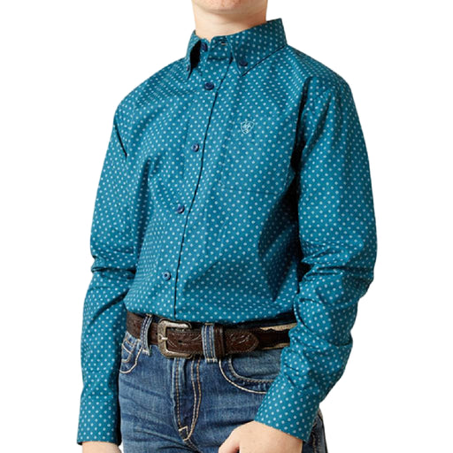 Ariat Boy's Tyce Classic Fit Geo Print Button Down Shirt KIDS - Boys - Clothing - Shirts - Long Sleeve Shirts Ariat Clothing