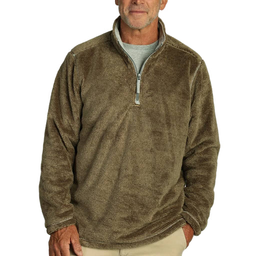 True Grit Luxe Stadium Brown 1/4 Zip Pullover MEN - Clothing - Pullovers & Hoodies TRUE GRIT