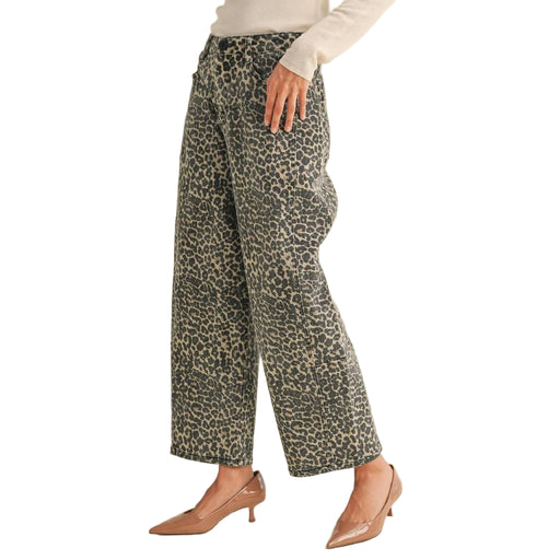 Leopard Printed Barrel Pants WOMEN - Clothing - Pants & Leggings Miou Muse