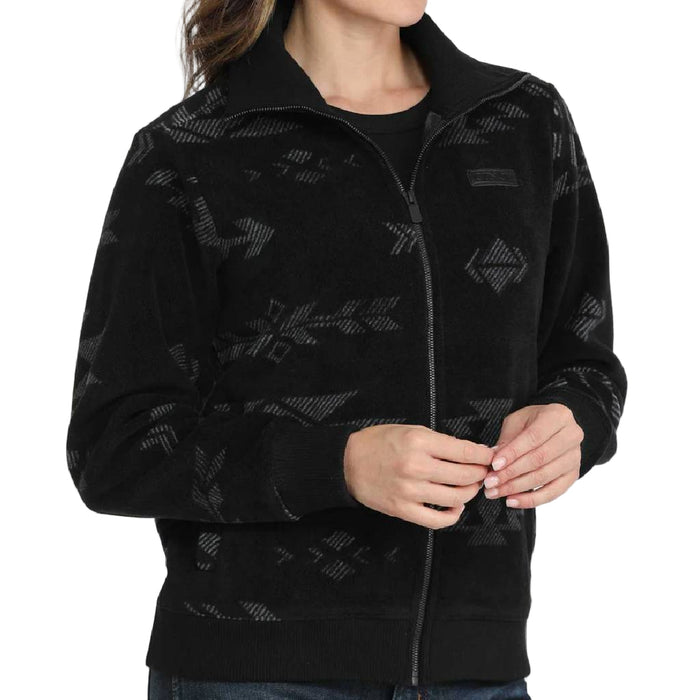 Cinch Women's Black Aztec Fleece Jacket