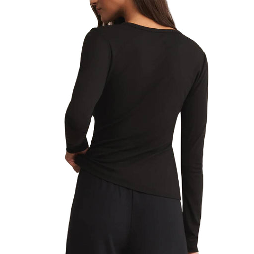 Z Supply Second Skin Black Crewneck Top WOMEN - Clothing - Tops - Long Sleeved Z Supply