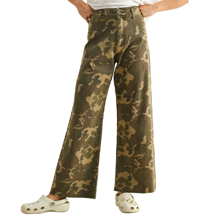 Camouflage Print Stretch Pants