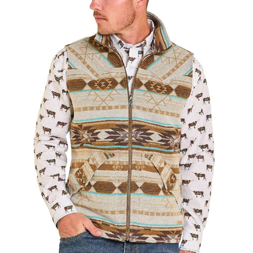 Panhandle Slim Men's Jacquard Aztec Wool Vest MEN - Clothing - Outerwear - Vests Panhandle