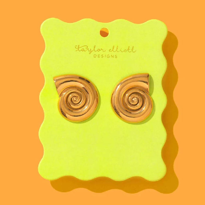 Sloan Large Swirl Gold Earrings