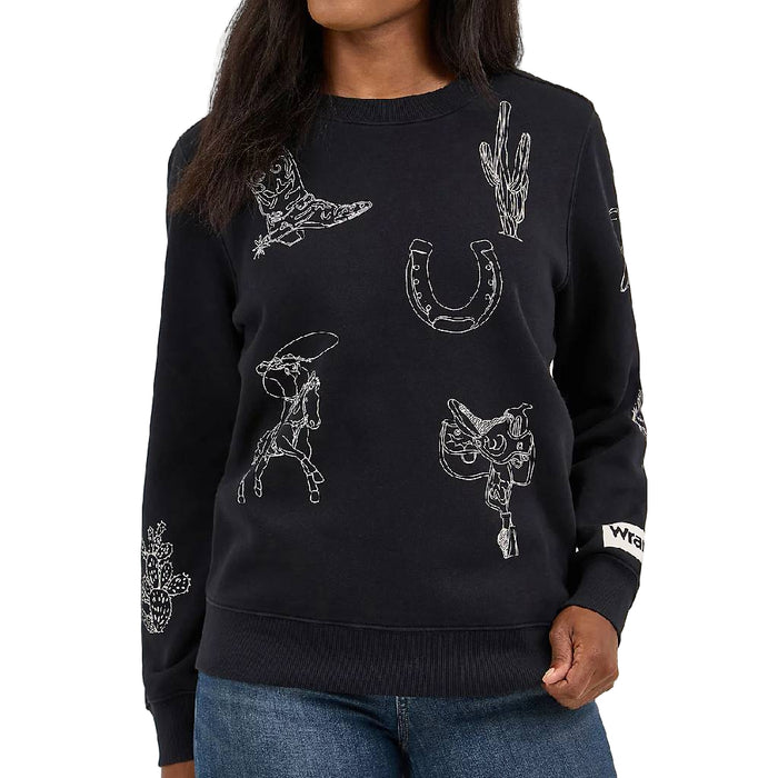 Wrangler Women's Punchy Crewneck Sweatshirt