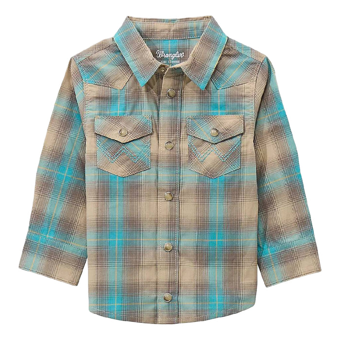Wrangler Baby Boy's Plaid Pearl Snap Shirt