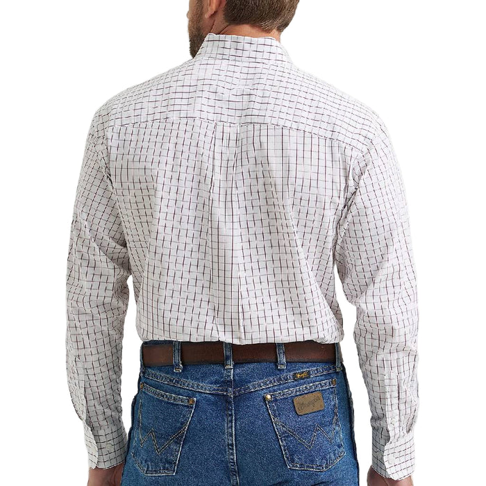 Wrangler Men's George Strait Checkered Print Button Down Shirt