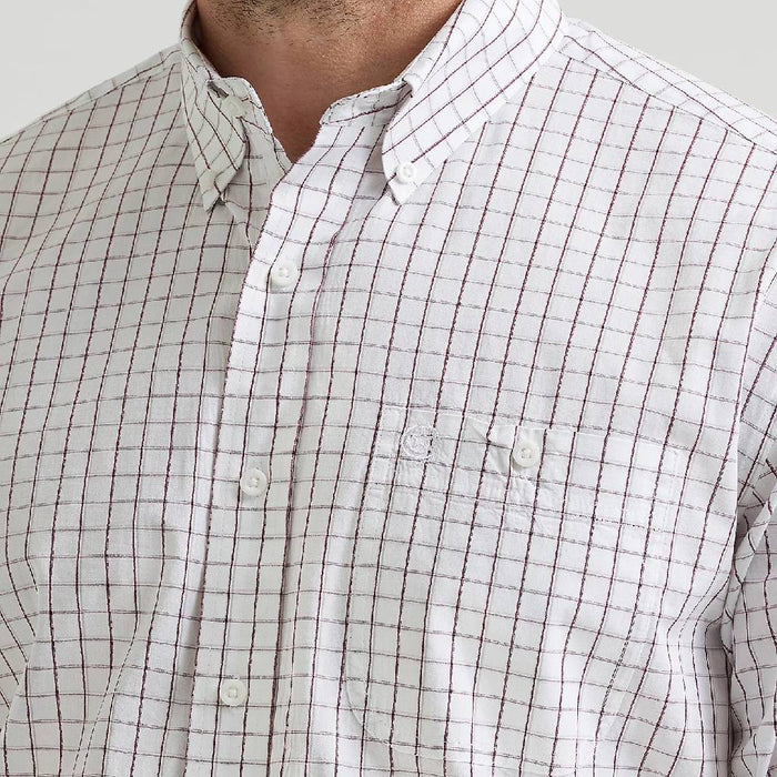 Wrangler Men's George Strait Checkered Print Button Down Shirt