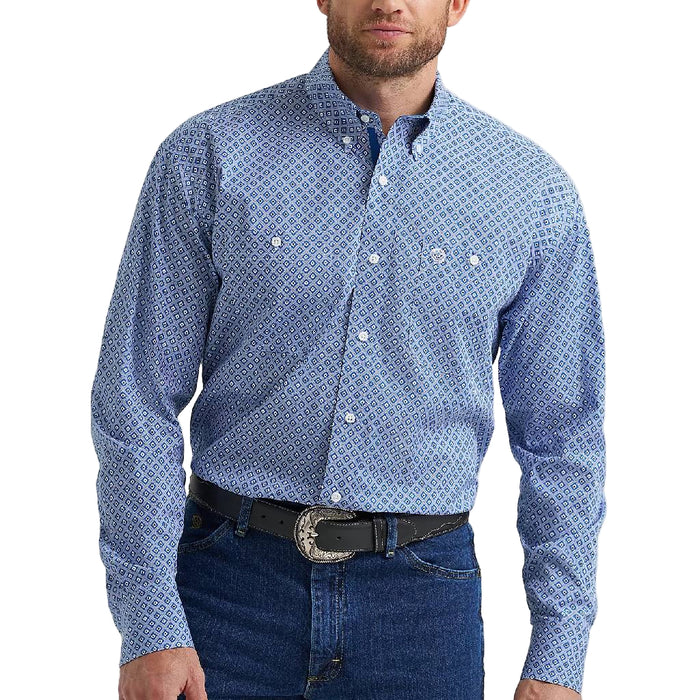 Wrangler Men's George Strait Geo Print Button Down Shirt