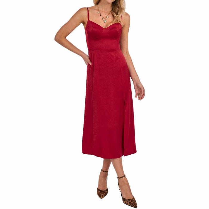 Sadie & Sage Romy Satin Bustier Midi Dress