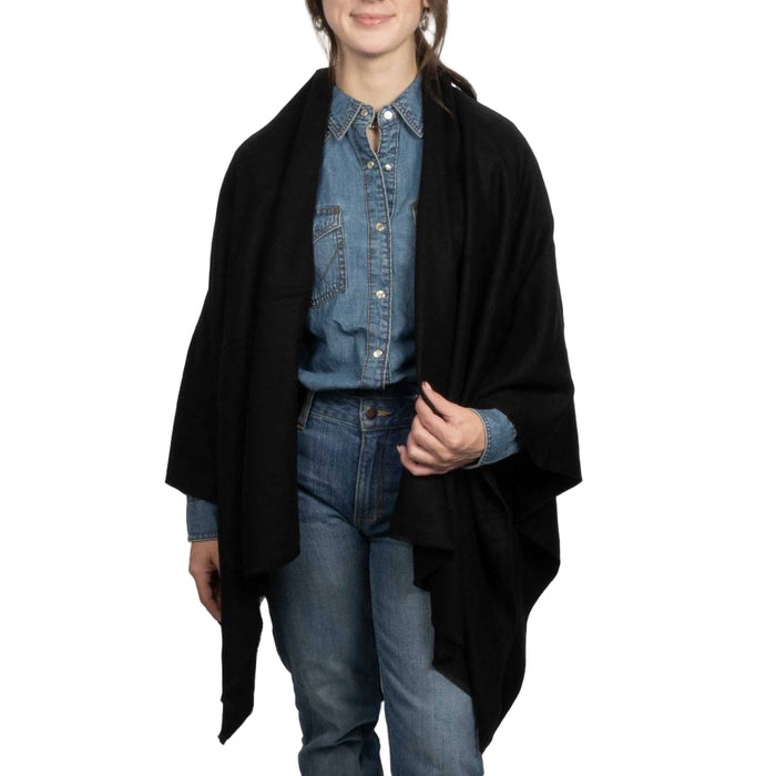 Cashmere Ruana - Black