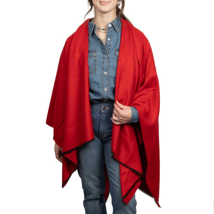Cashmere Ruana - Red