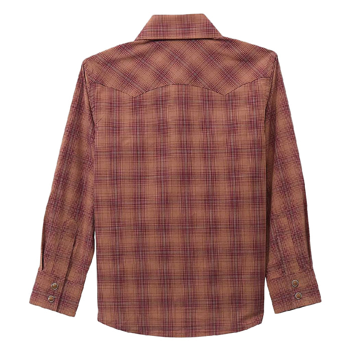 Wrangler Boy's Harvest Plaid Retro Snap Shirt