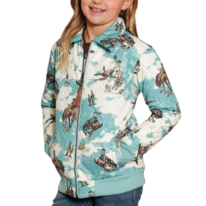 Cruel Denim Girl's Western Motif Quilted Jacket