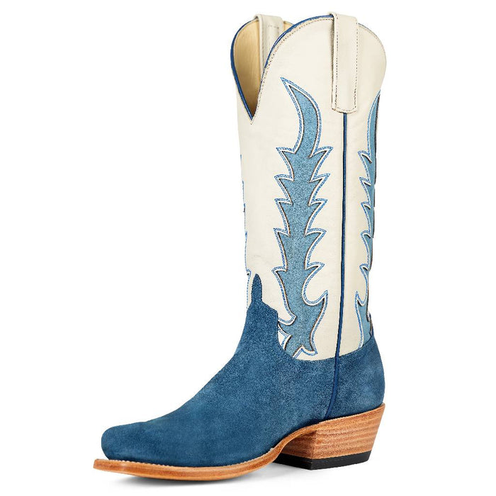 Macie Bean Cutter Toe Blue Suede Western Boot