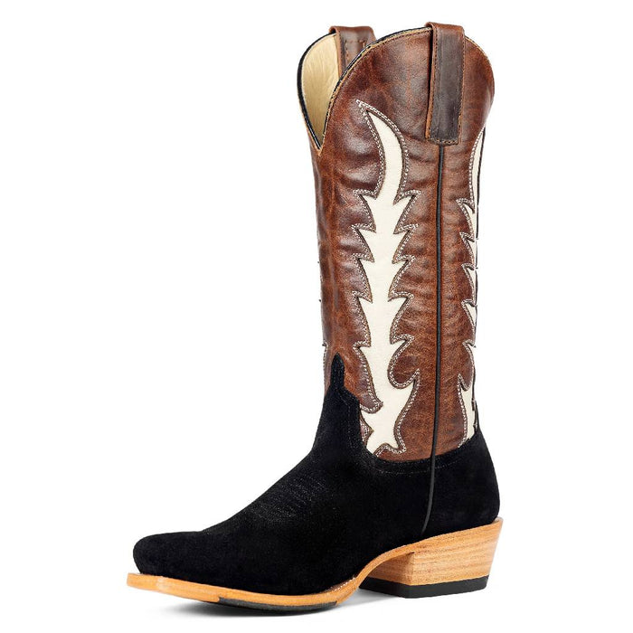 Macie Bean Cutter Toe Black Suede Western Boot