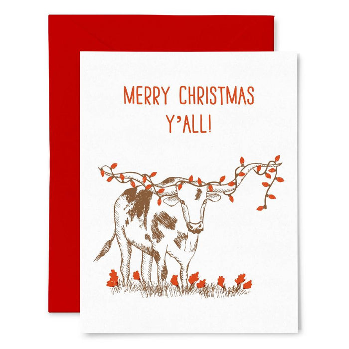 Merry Christmas Y'all Greeting Card Set