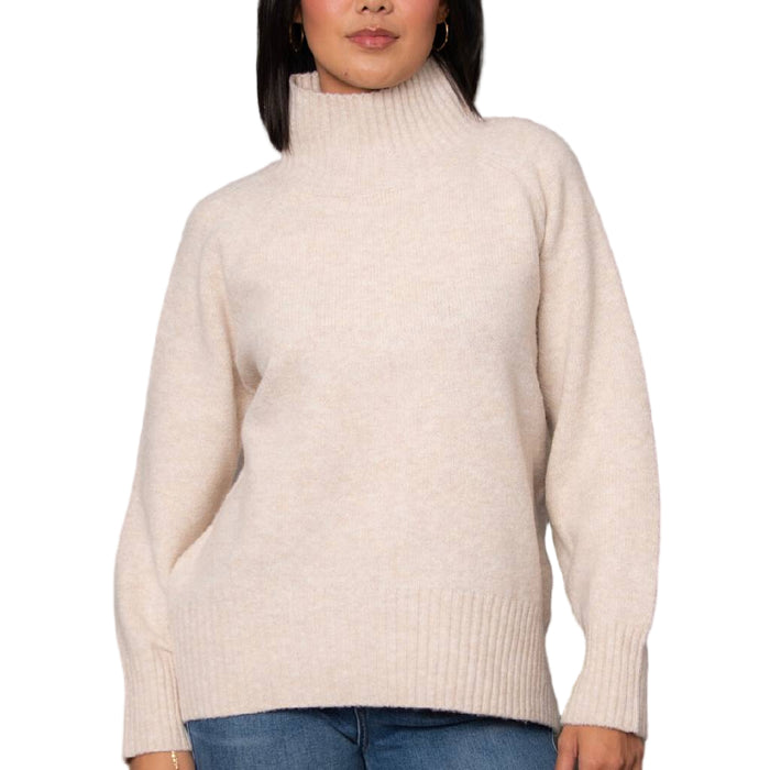 Anthousa Raglan Mock Neck Pullover