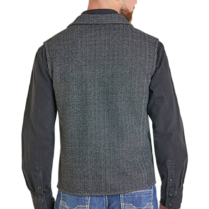 Panhandle Slim Men's Fleece Bonded Herringbone Vest