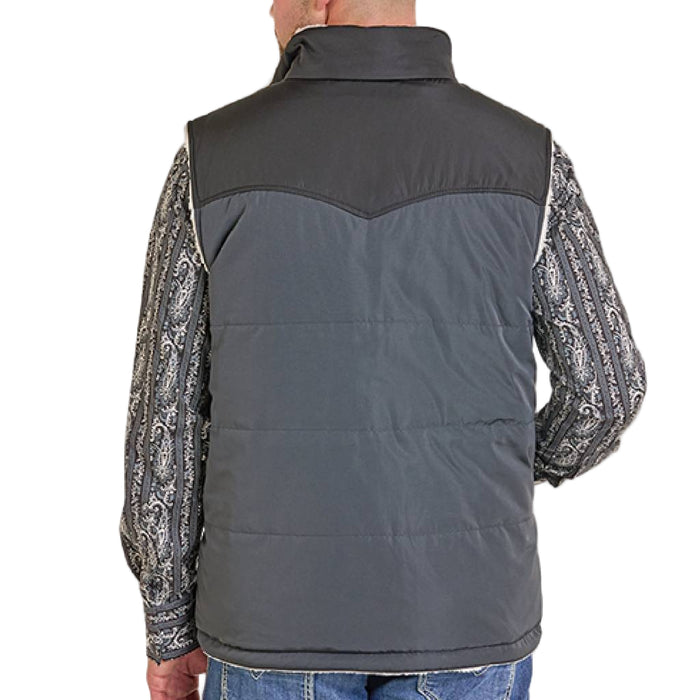Rock & Roll Denim Men's Puffer Vest Berber Lined