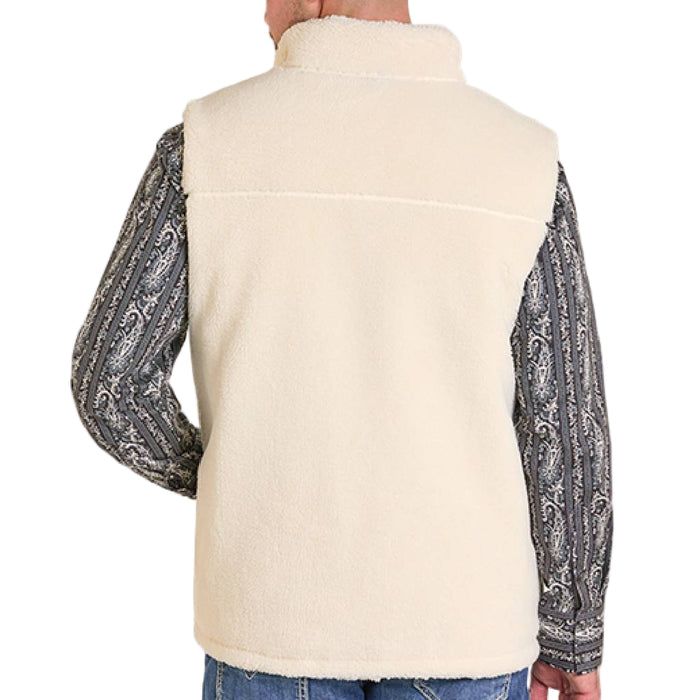 Rock & Roll Denim Men's Puffer Vest Berber Lined