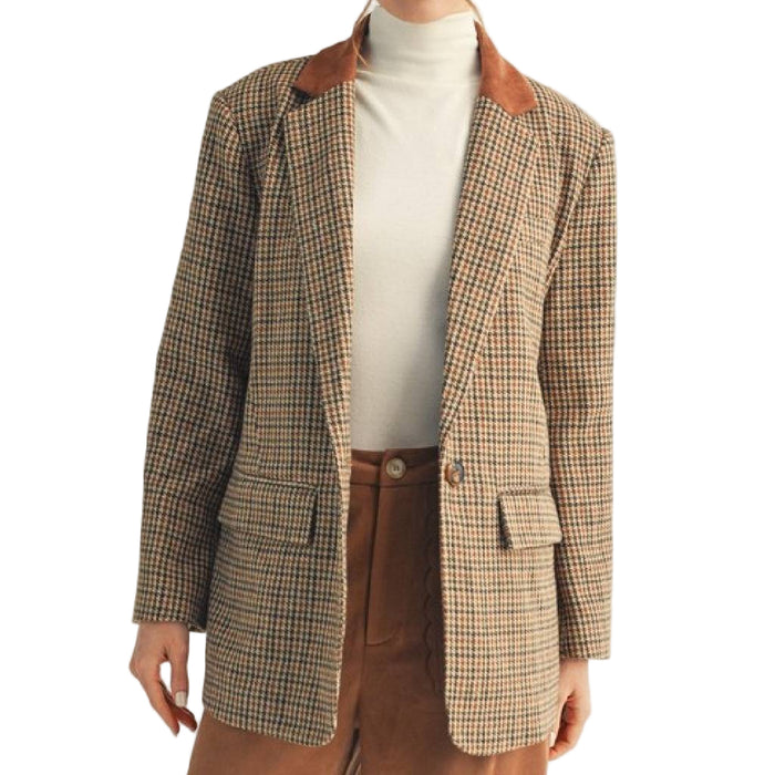 Plaid Herringbone Jacket