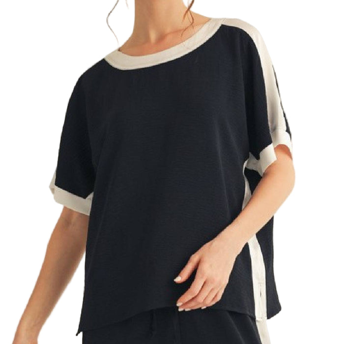 Black Dolman Sleeve Top