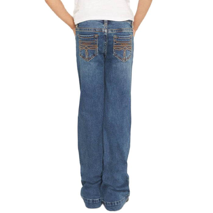 Rock & Roll Denim Girl's Raised Denim Boot Stitch Trouser