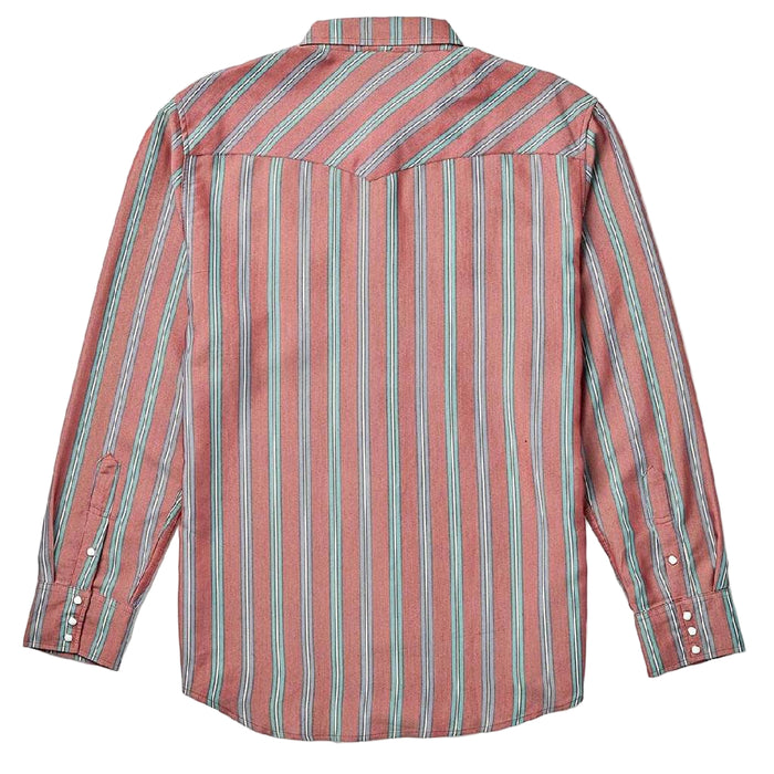 Seager Sawtoof Red Rock Stripe Pearl Snap Shirt