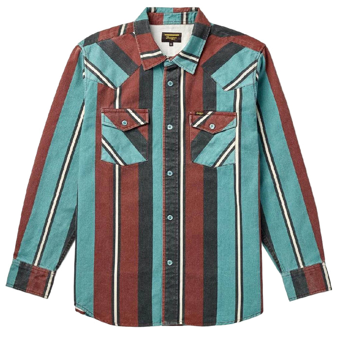 Seager Amarillo Turquoise Stripe Button Down Shirt