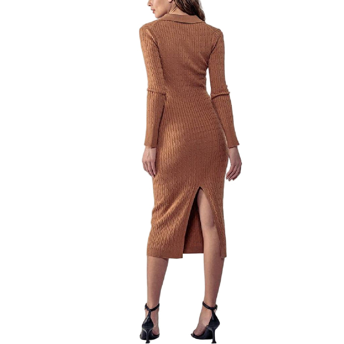 Collared Midi Sweater Dress