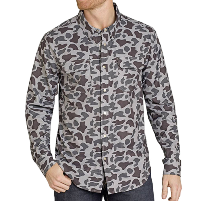 Rock & Roll Denim Men's Vented Tek Camo Snap Shirt