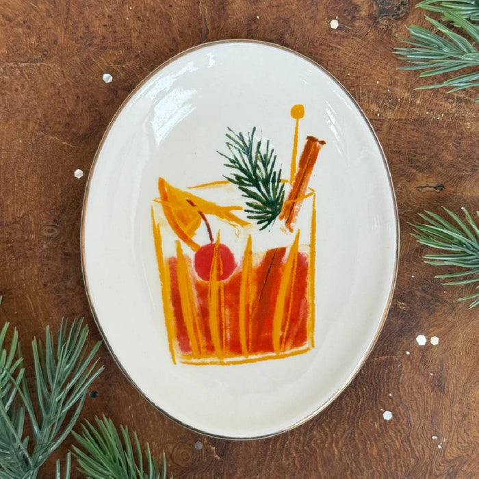 Oval Stoneware Dish Old Fashion