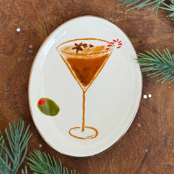 Oval Stoneware Dish Espresso Martini