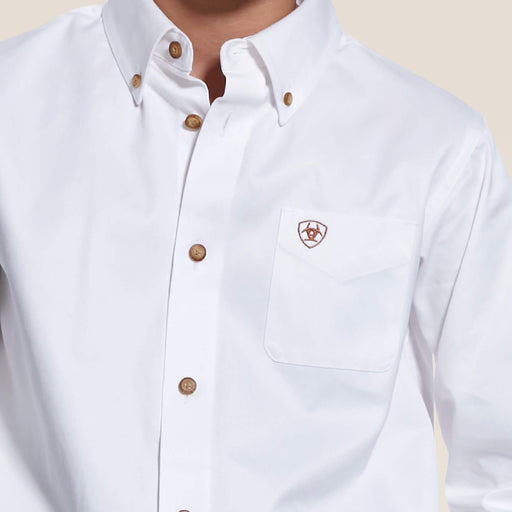 Ariat Boy's Solid Twill Shirt - FINAL SALE KIDS - Boys - Clothing - Shirts - Long Sleeve Shirts Ariat Clothing